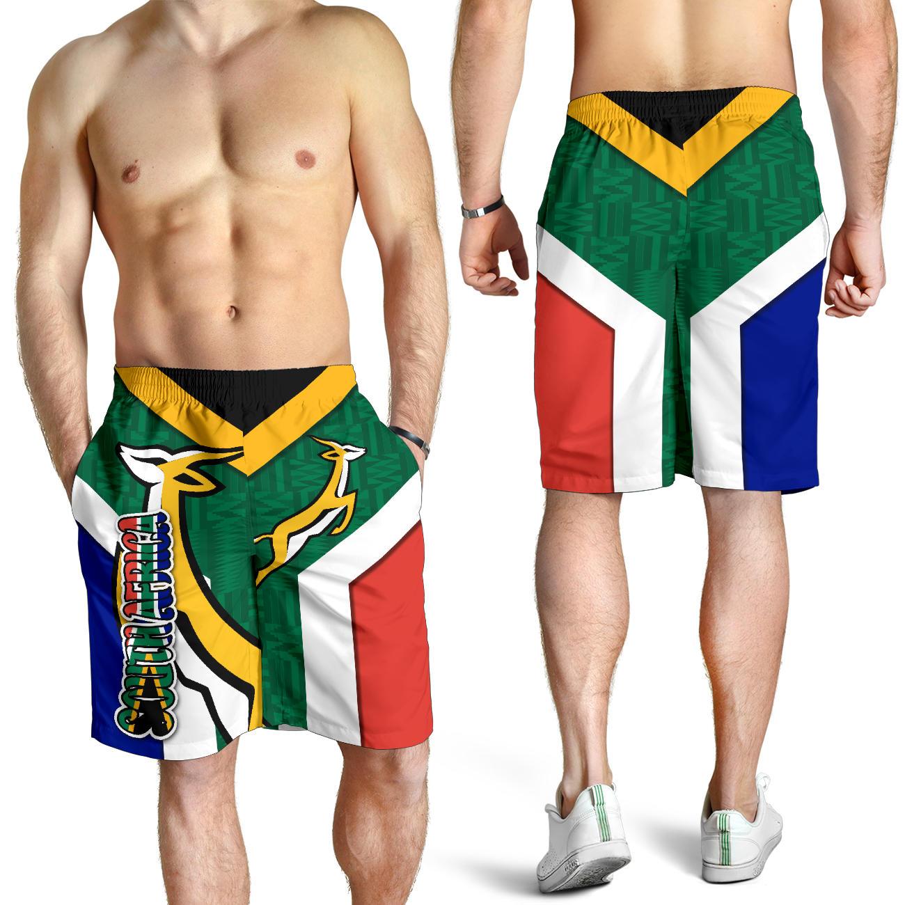 South Africa Men Shorts Springboks Rugby Be Proud - Vibe Hoodie Shop