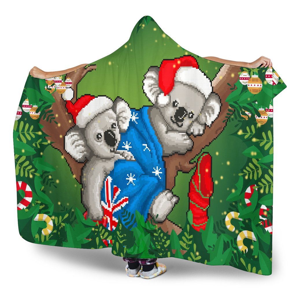 christmas-hooded-blanket-australia-flag-with-koala-ugly-christmas
