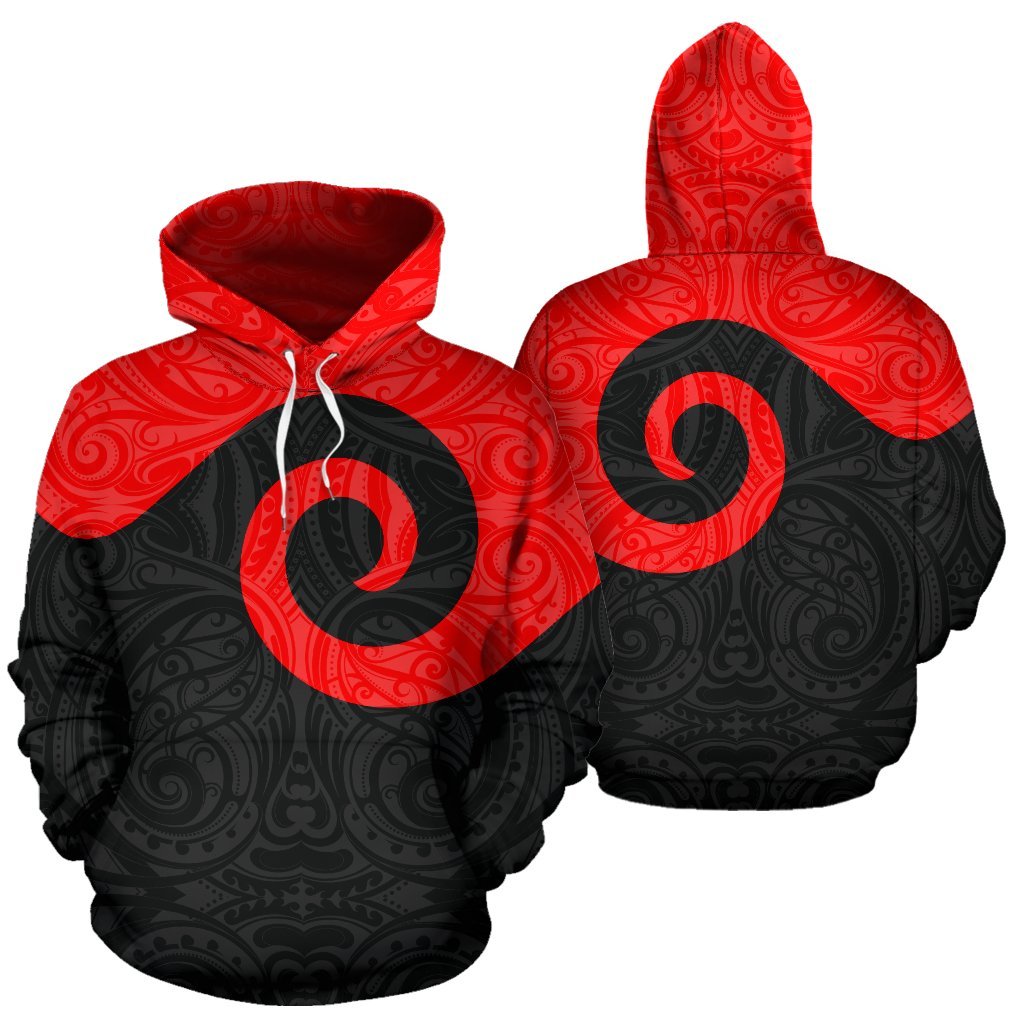 New Zealand Maori Koru All Over Print Hoodie - Vibe Hoodie Shop