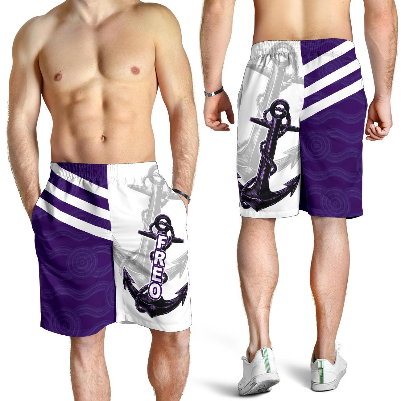 Fremantle All Over Print Men's Shorts Freo - Vibe Hoodie Shop