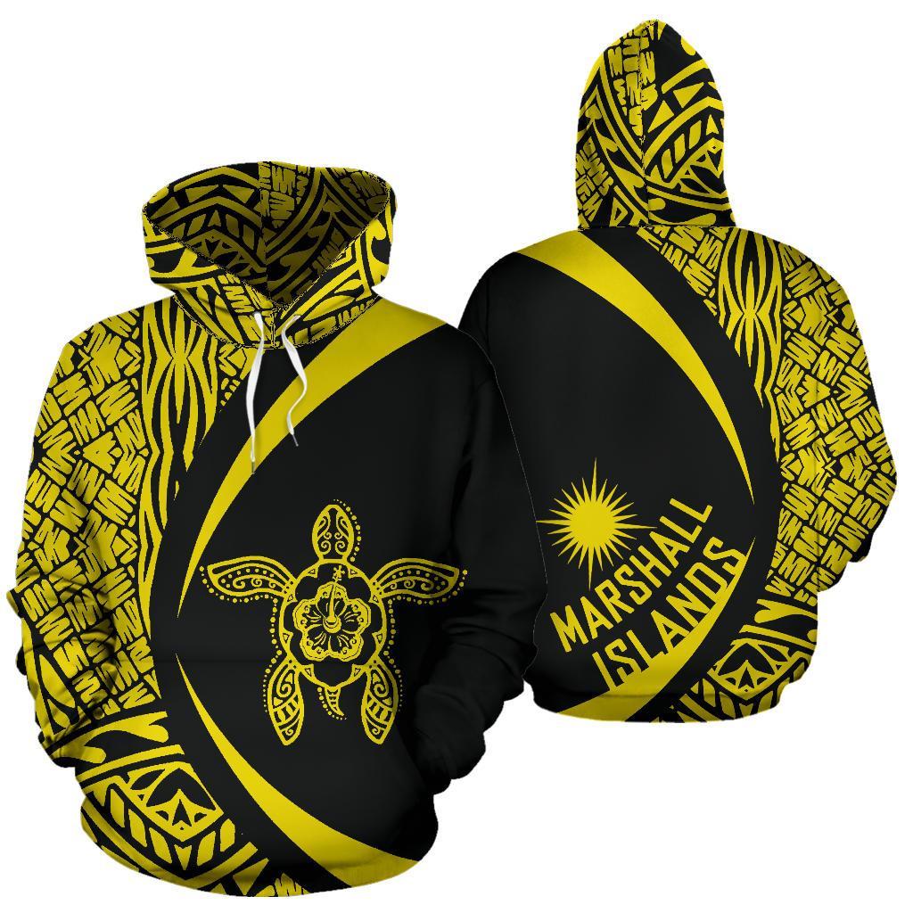 Marshall Islands Turtle Polynesian Hoodie - Circle Style 02 - Vibe Hoodie Shop