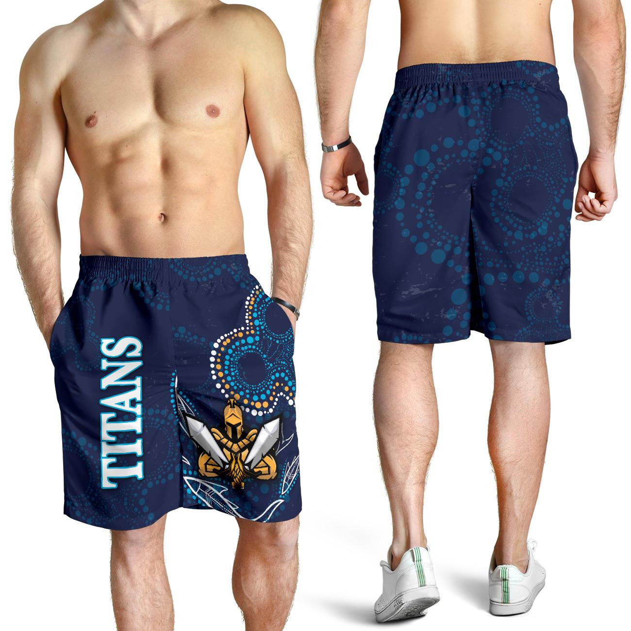 Gold Coast Men Shorts Titans Gladiator Indigenous - Vibe Hoodie Shop