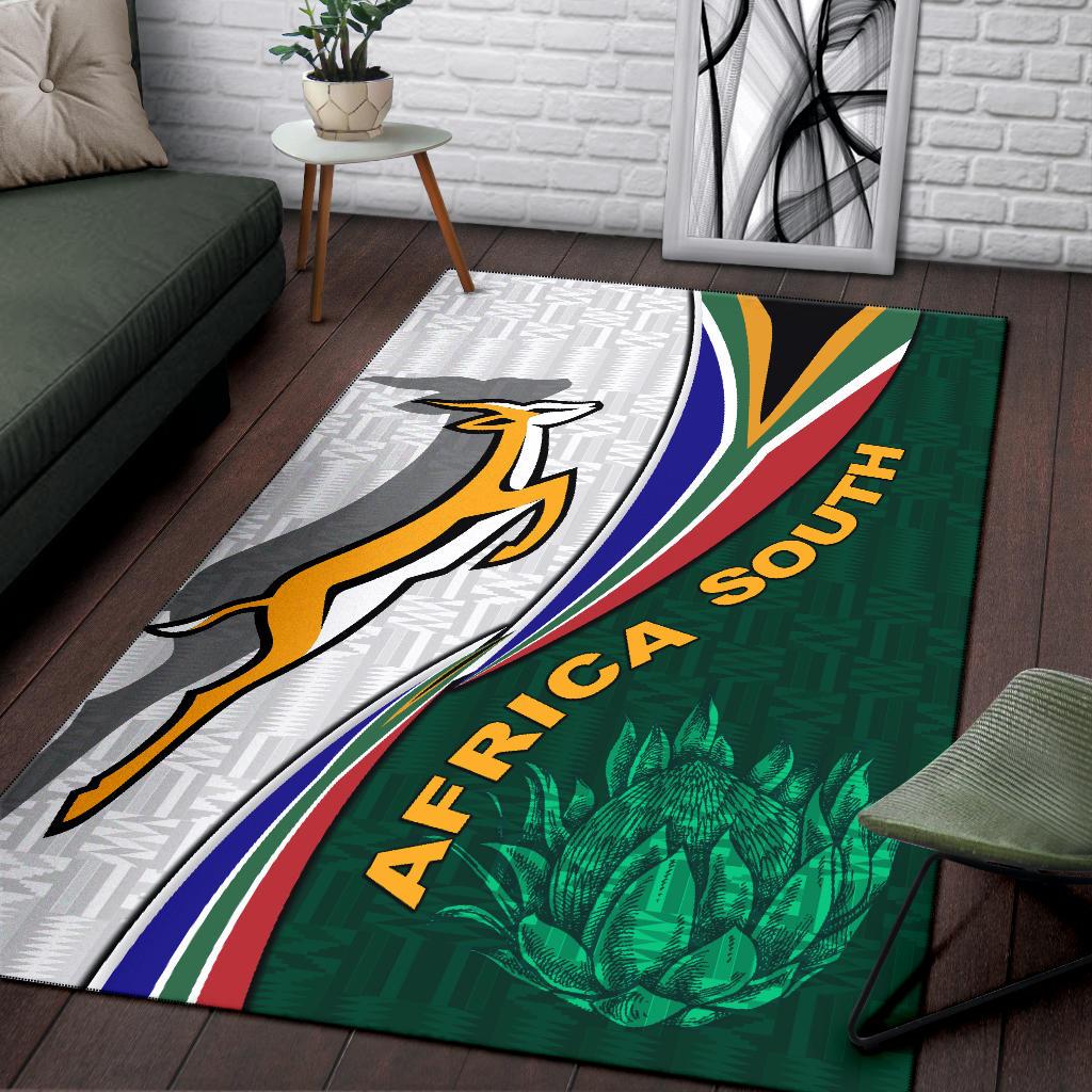 South Africa Area Rug Springboks Rugby Be Unique - White - Vibe Hoodie Shop