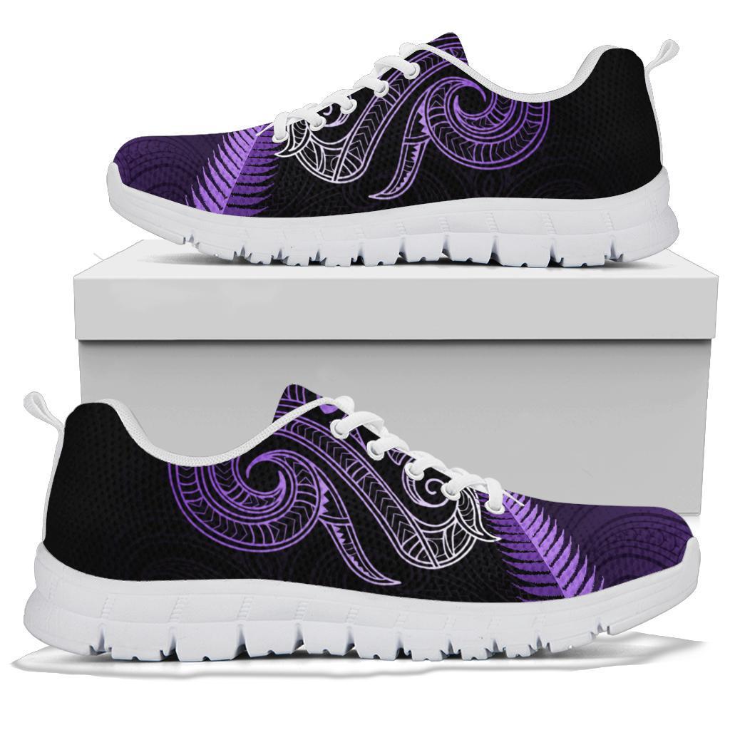 Maori Manaia New Zealand Sneakers Purple - Vibe Hoodie Shop