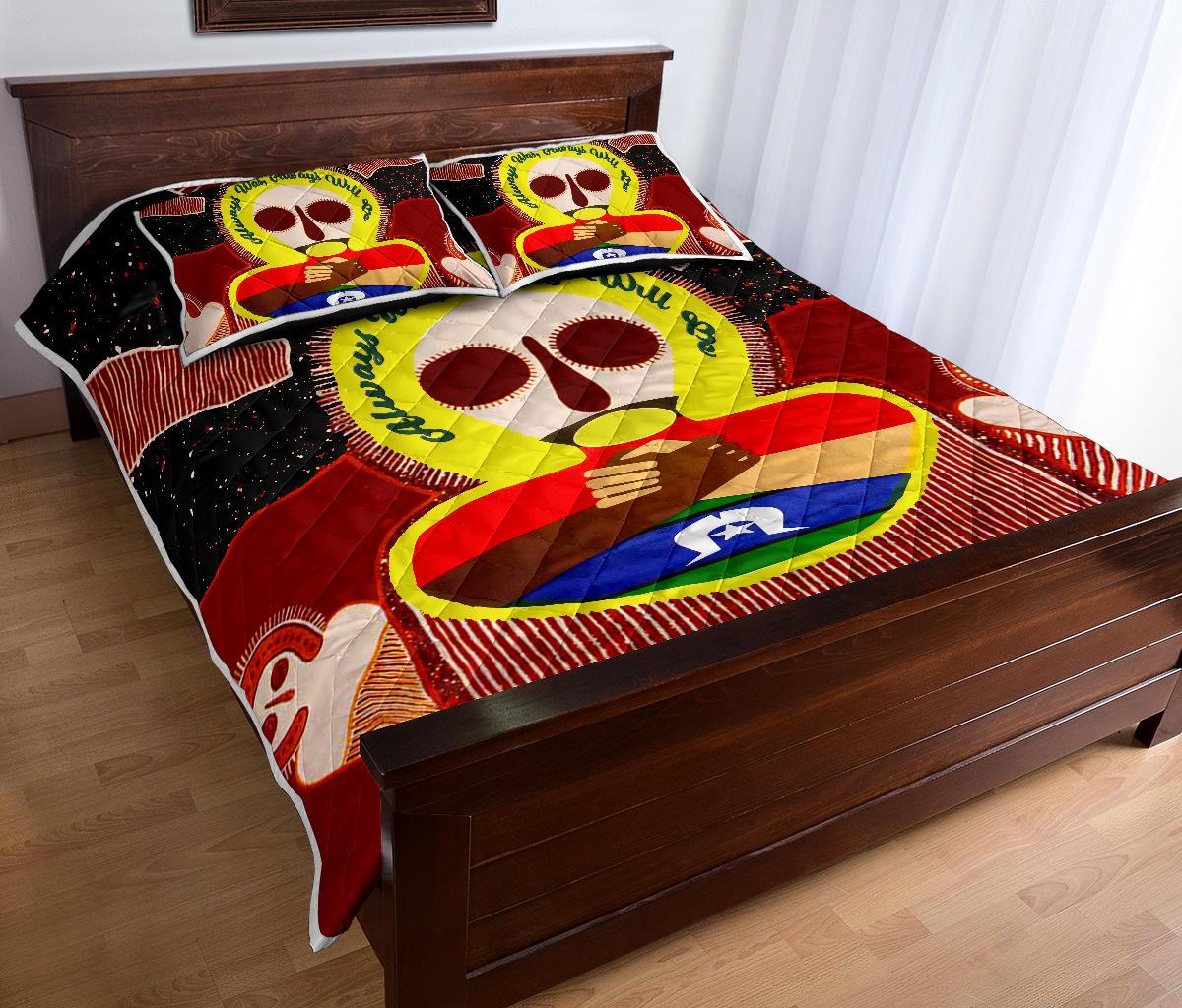 Aboriginal and Torres Strait Islanders Quilt Bed Sets - NAIDOC Style - Vibe Hoodie Shop