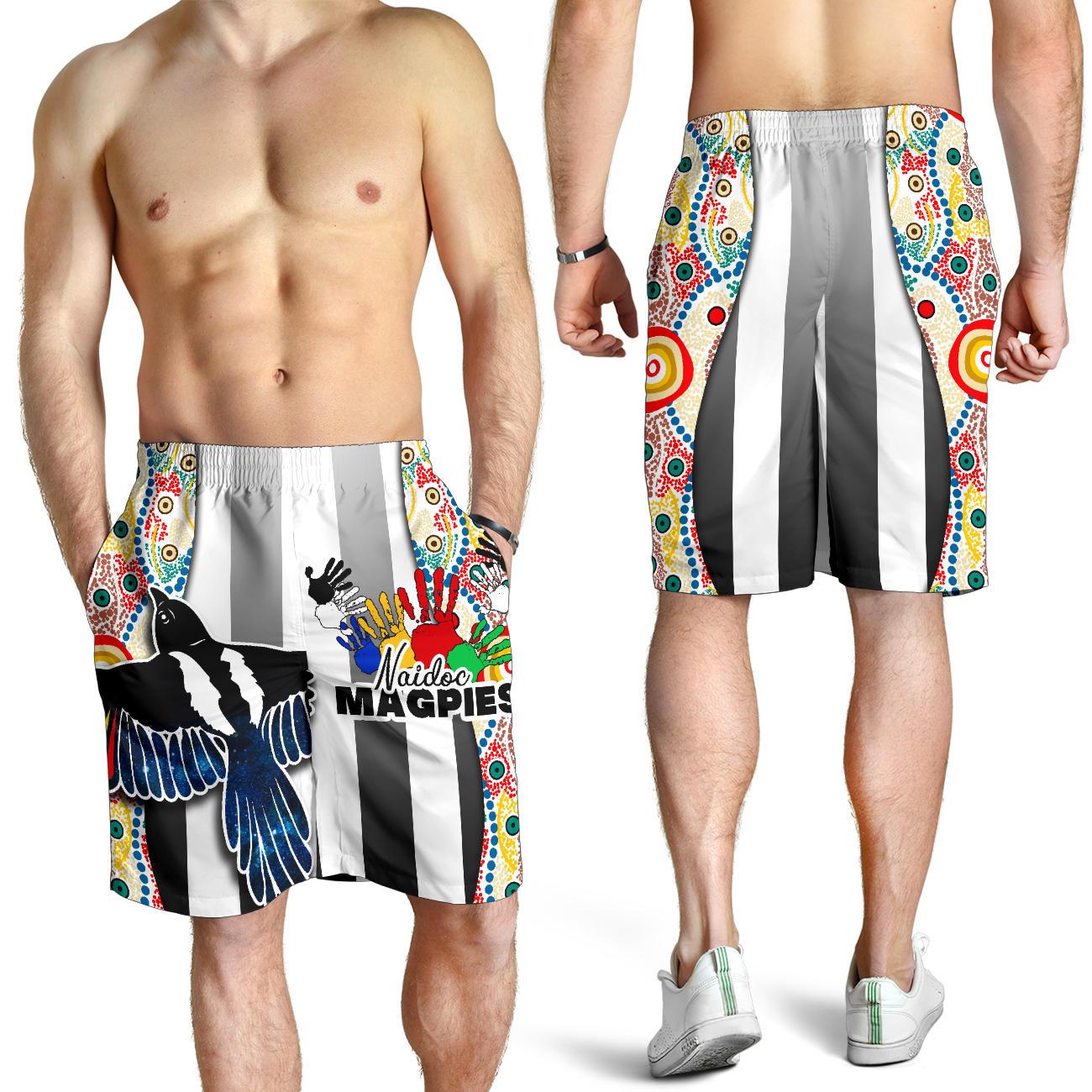 (Custom Personalised) Magpies NAIDOC Week All Over Print Men's Shorts Collingwood Modern Style - Vibe Hoodie Shop