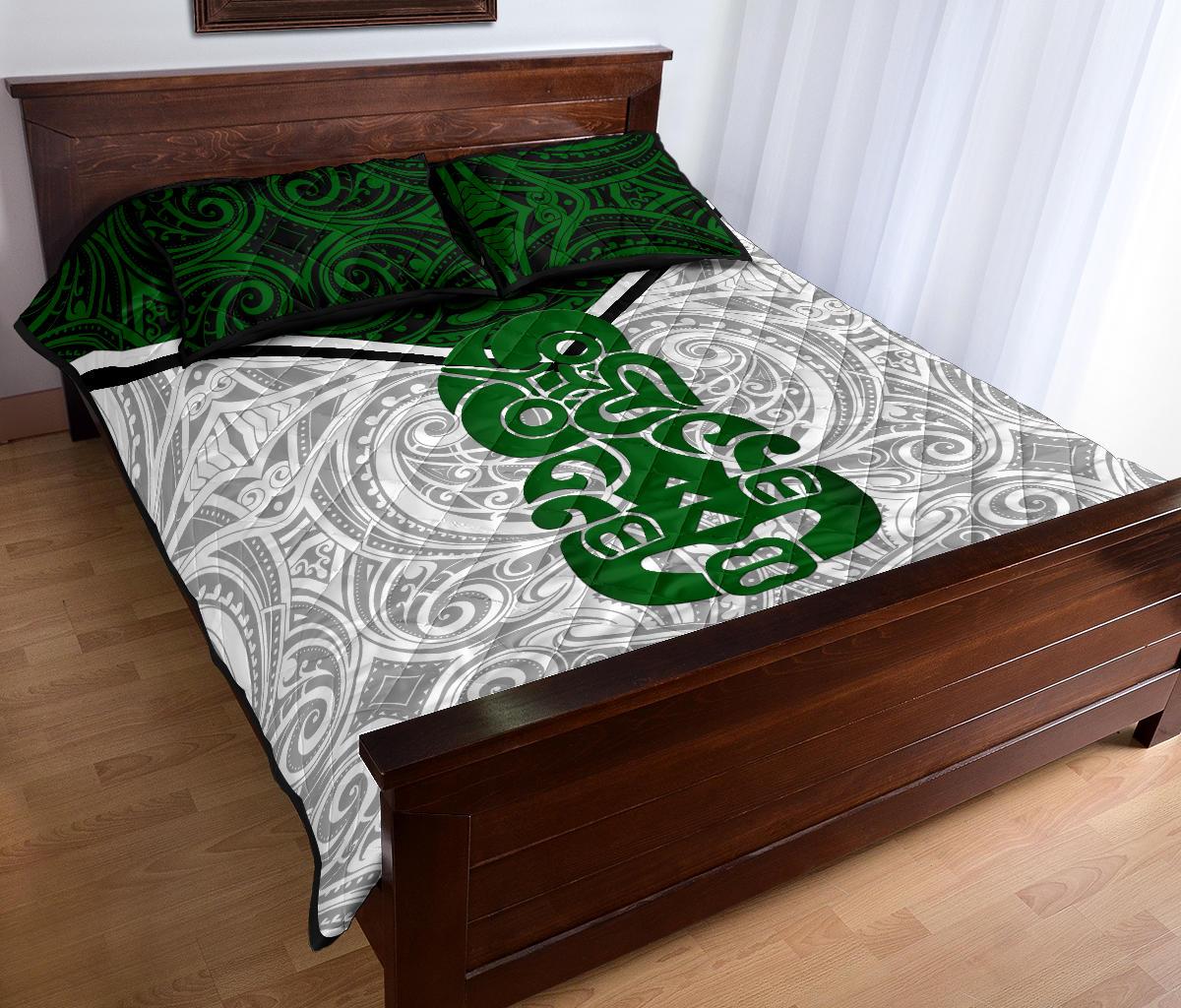 New Zealand Maori Rugby Quilt Bed Set Pride Version - White - Vibe Hoodie Shop