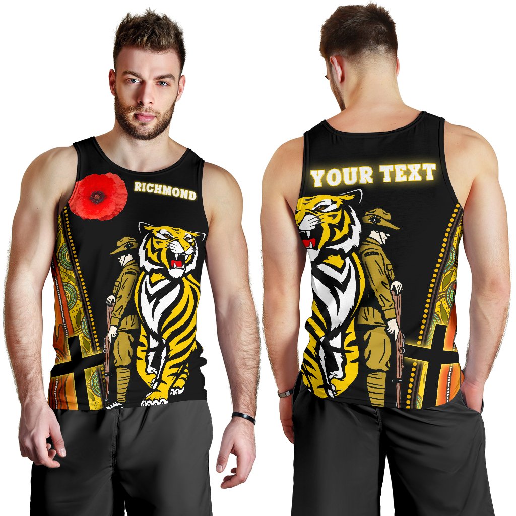 (Custom Personalised) Richmond Premier Men's Tank Top Tiger And Soldiers - Vibe Hoodie Shop