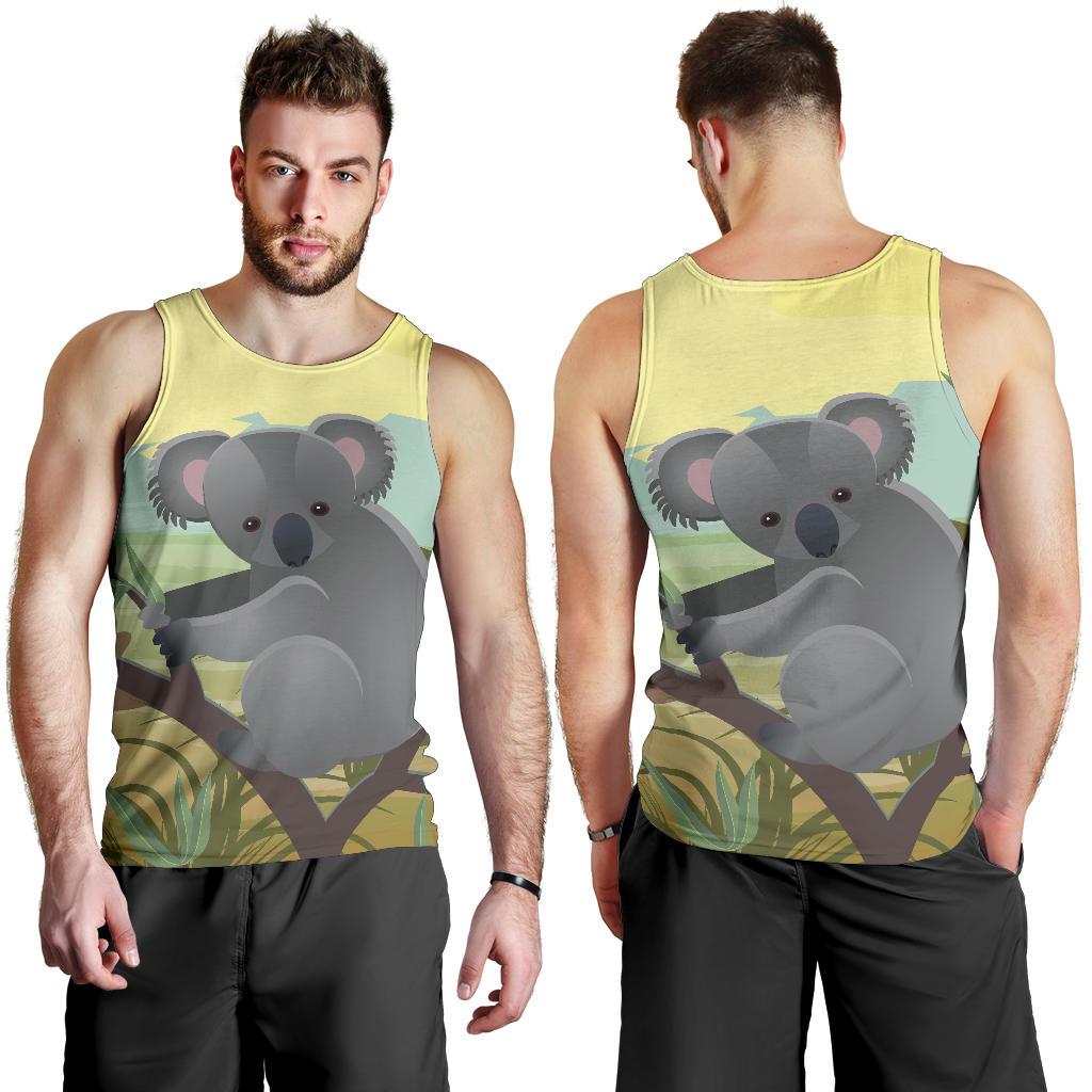 Men Tank Top - Koala Mens Tank Tree - Vibe Hoodie Shop