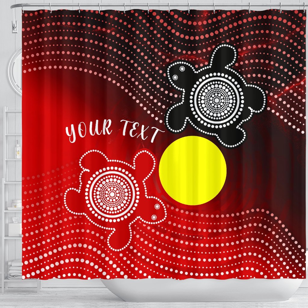 custom-aboriginal-shower-curtain-indigenous-circle-dot-painting-style