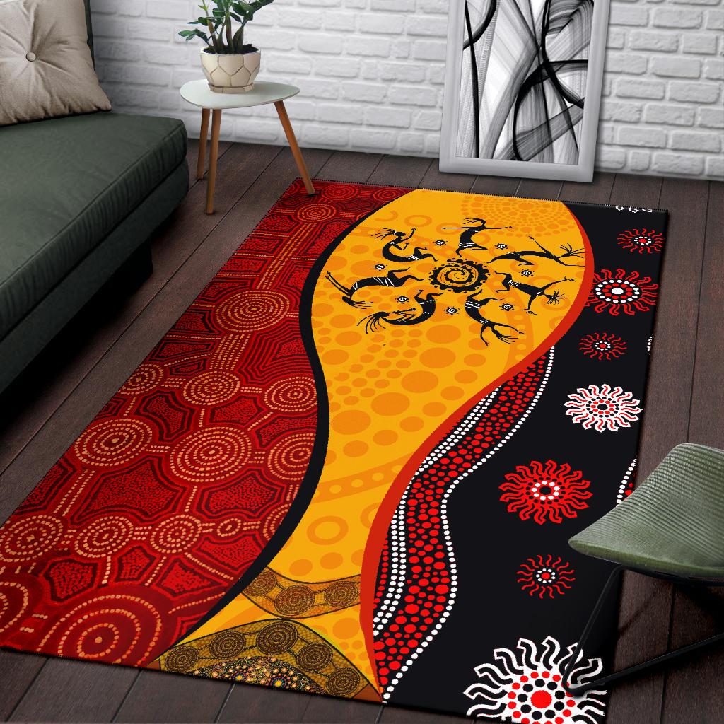 Aboriginal Rugs - Koori Dot Acrylic Paint and Dreamtime Dance - Vibe Hoodie Shop