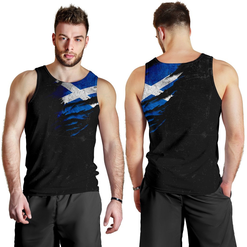 Scotland In Me Men's Tank Top - Special Grunge Style - Vibe Hoodie Shop