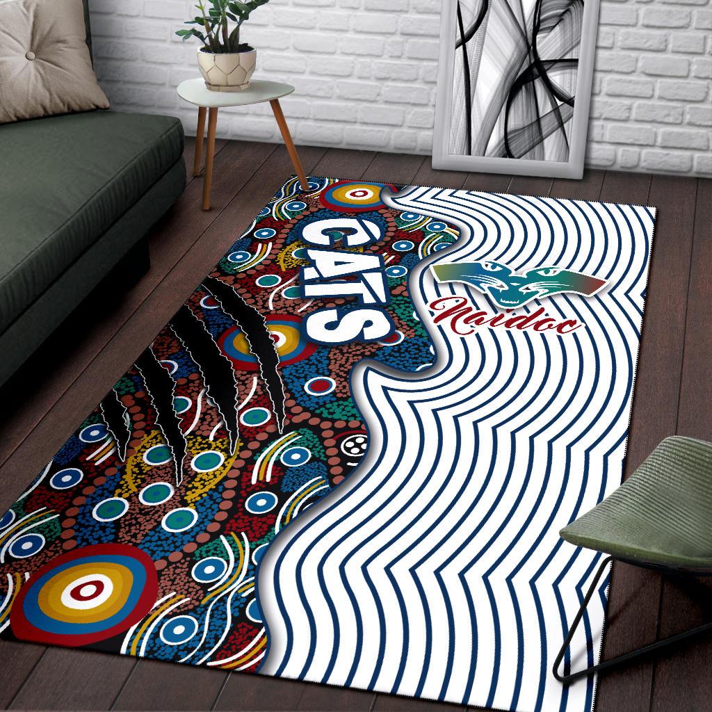 (Custom Personalised) Geelong NAIDOC Week Area Rug Cats Indigenous Version Special - Vibe Hoodie Shop