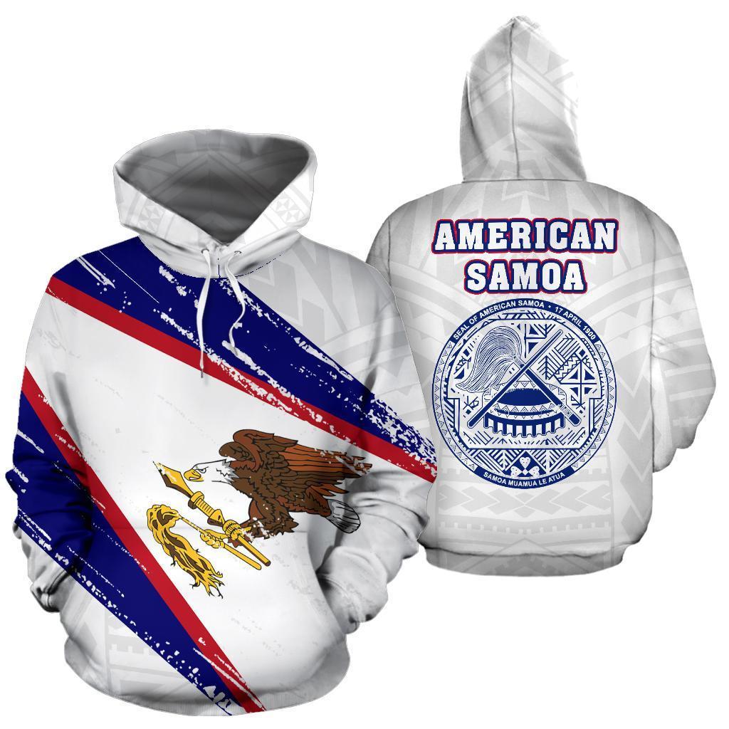 American Samoa Flag Coat Of Arms Polynesian Hoodie - 02 - Vibe Hoodie Shop