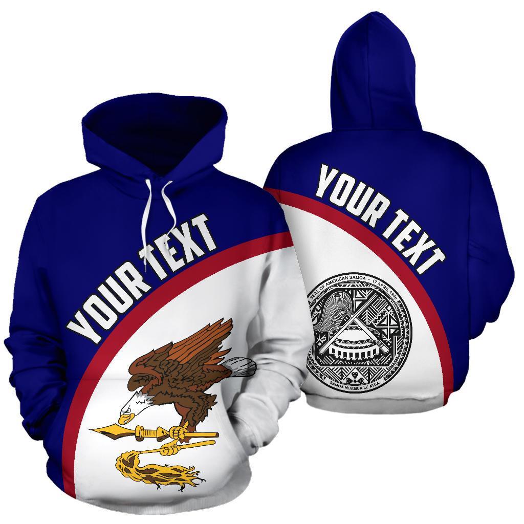 American Samoa Hoodie Coat Of Arms Wave (Custom) - Vibe Hoodie Shop