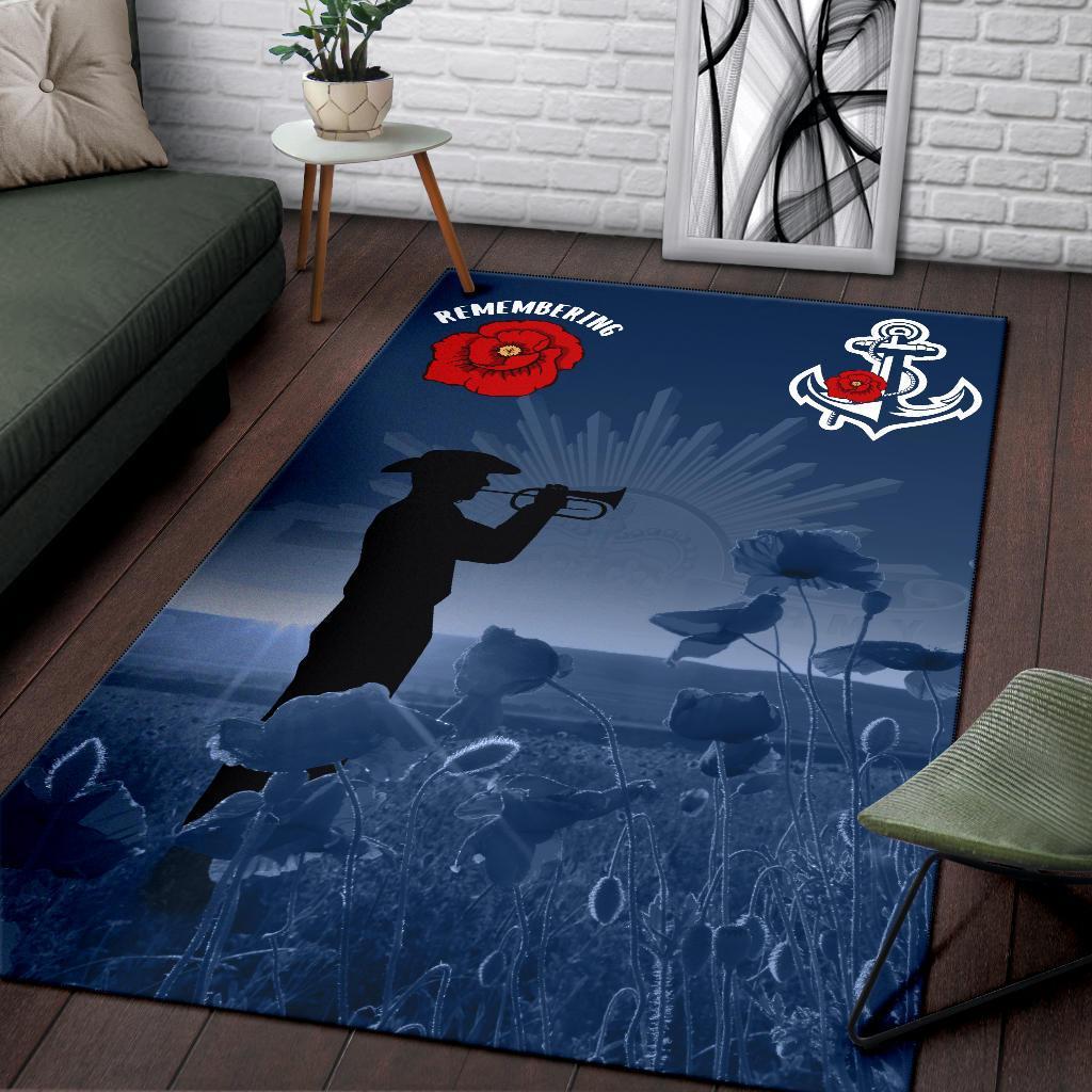 Australia Navy ANZAC Area Rug - Remembering Our Heroes - Vibe Hoodie Shop