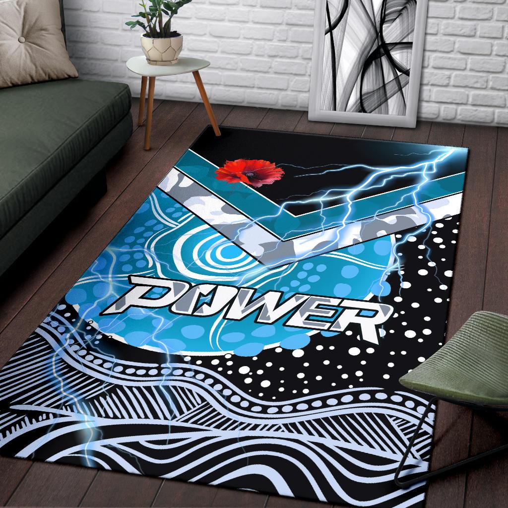 Power ANZAC Day Area Rug Port Adelaide Lighting - Vibe Hoodie Shop