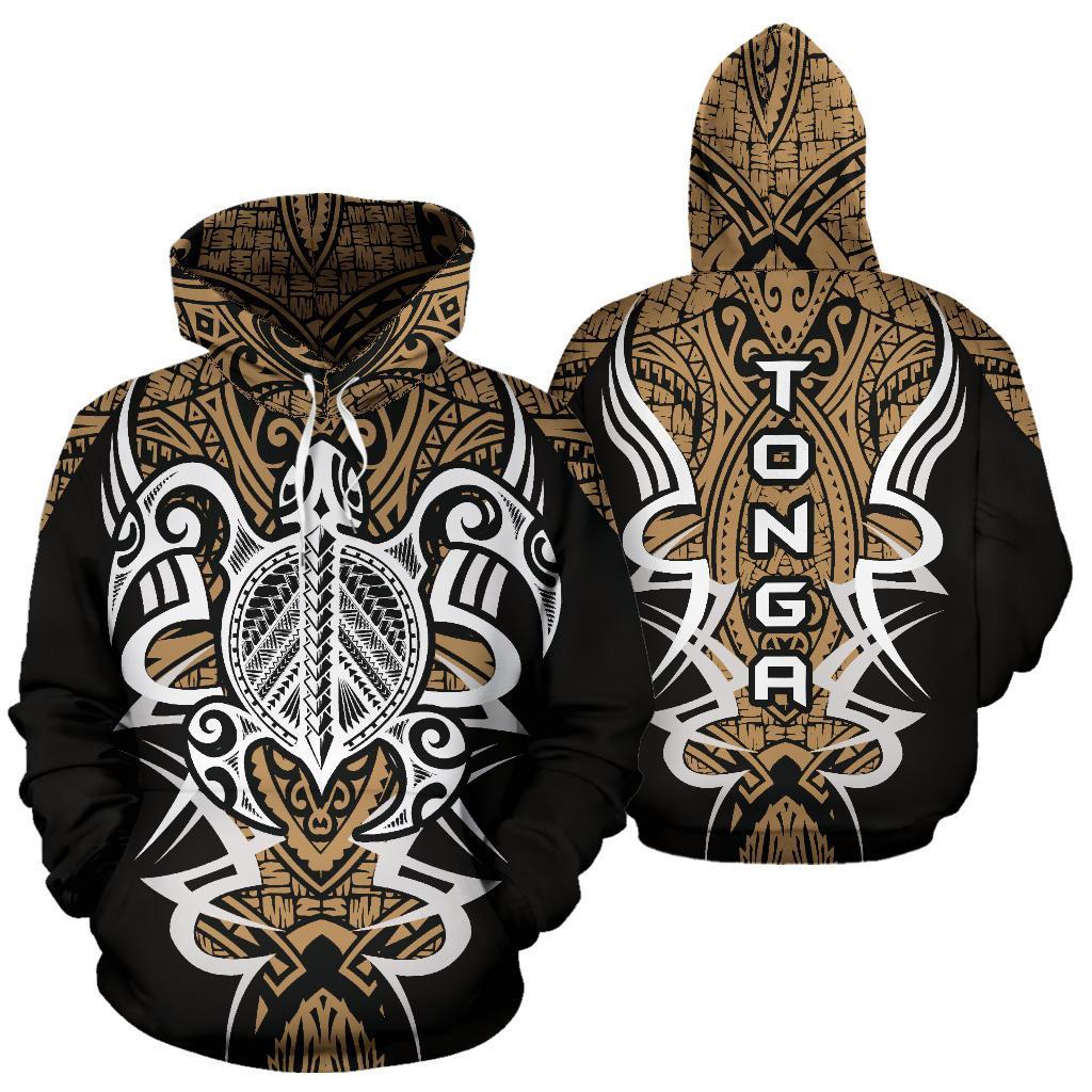 Hoodie Tonga Turtle Polynesian Gold - Armor Style - Vibe Hoodie Shop