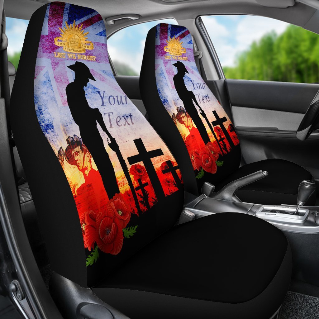 Custom ANZAC Car Seat Covers - ANZAC 2020Lest We Forget The Australian Army - Vibe Hoodie Shop