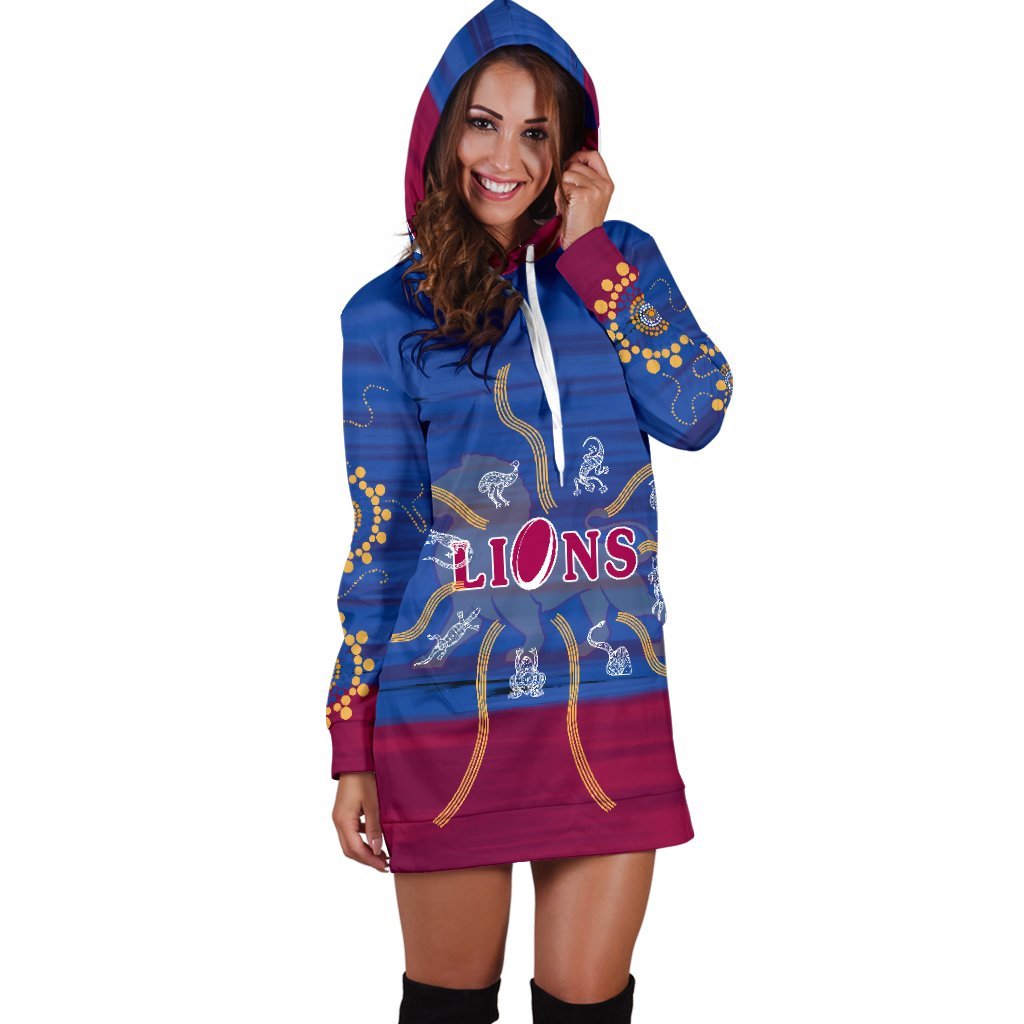 Brisbane Women's Hoodie Dress Proud Lions Simple - Vibe Hoodie Shop