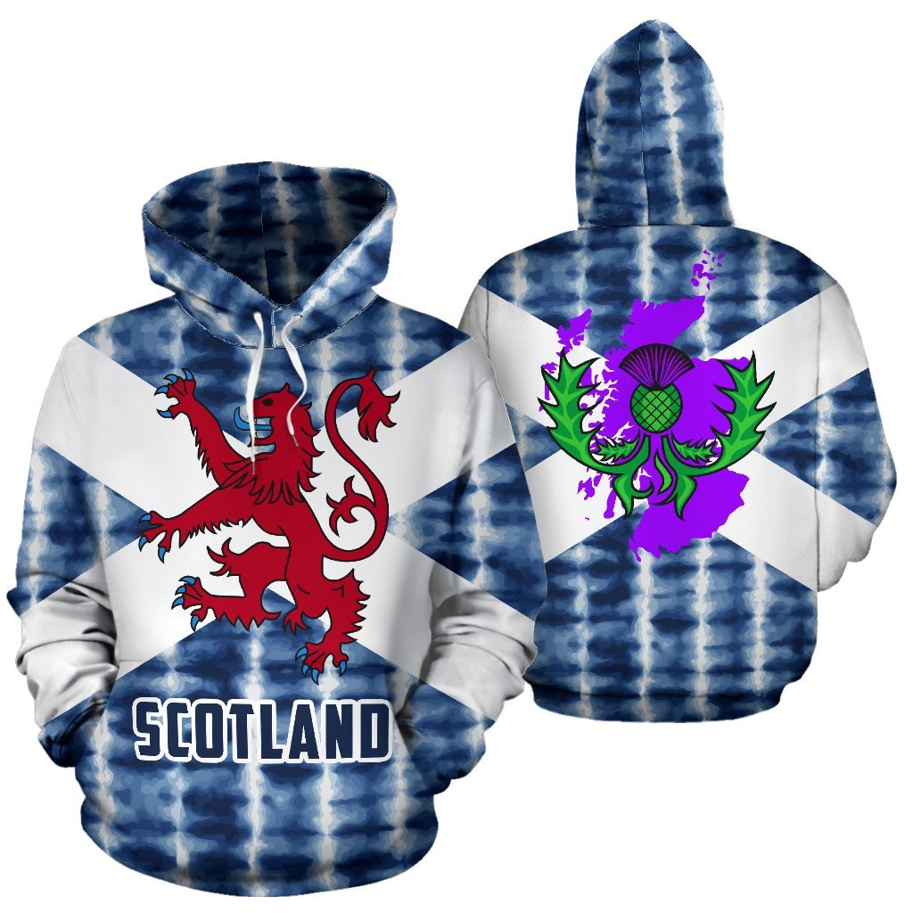 Scotland Hoodie Tie Dye Style Lion - Vibe Hoodie Shop