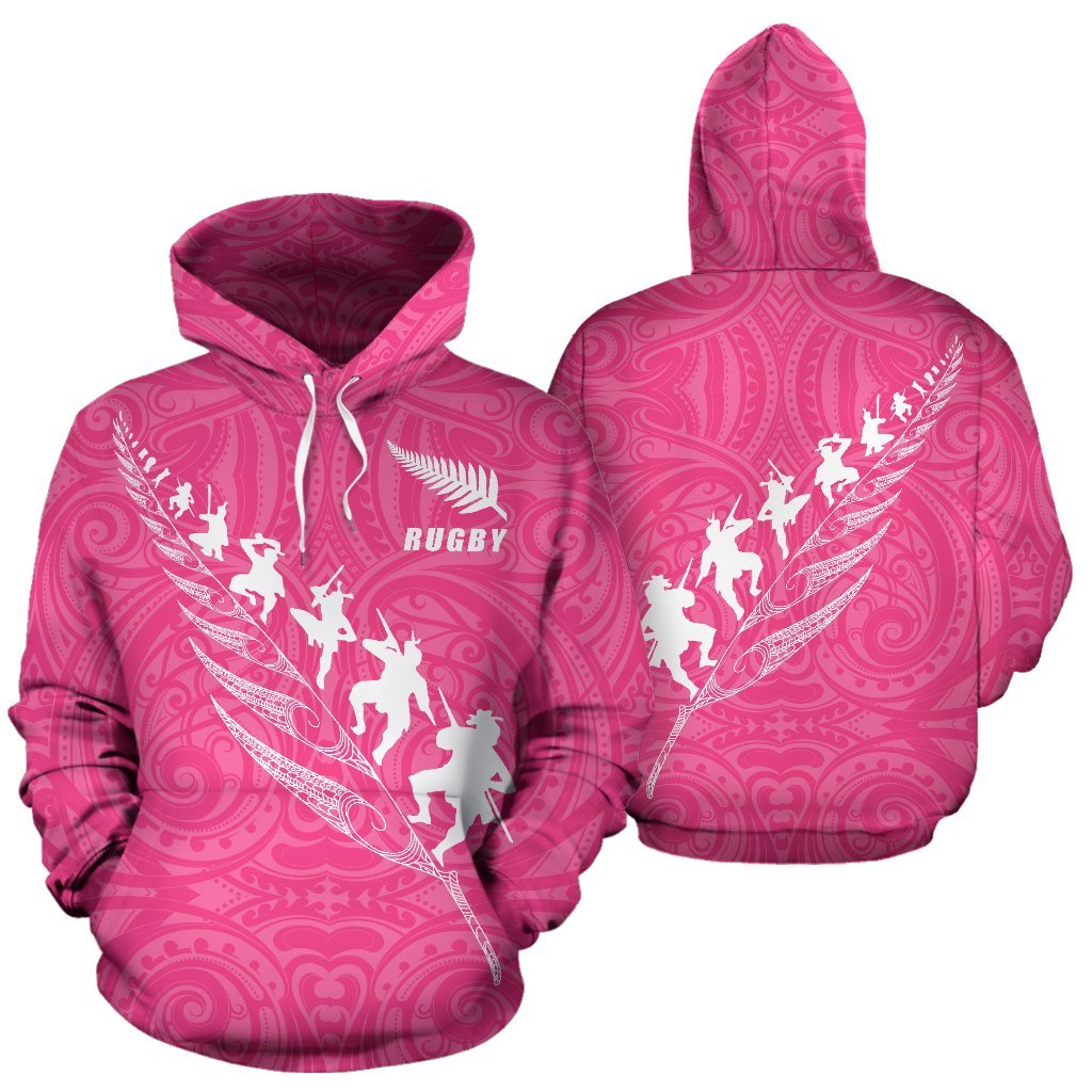 New Zealand Rugby Hoodie, Haka Fern Zip Up Hoodie - Vibe Hoodie Shop