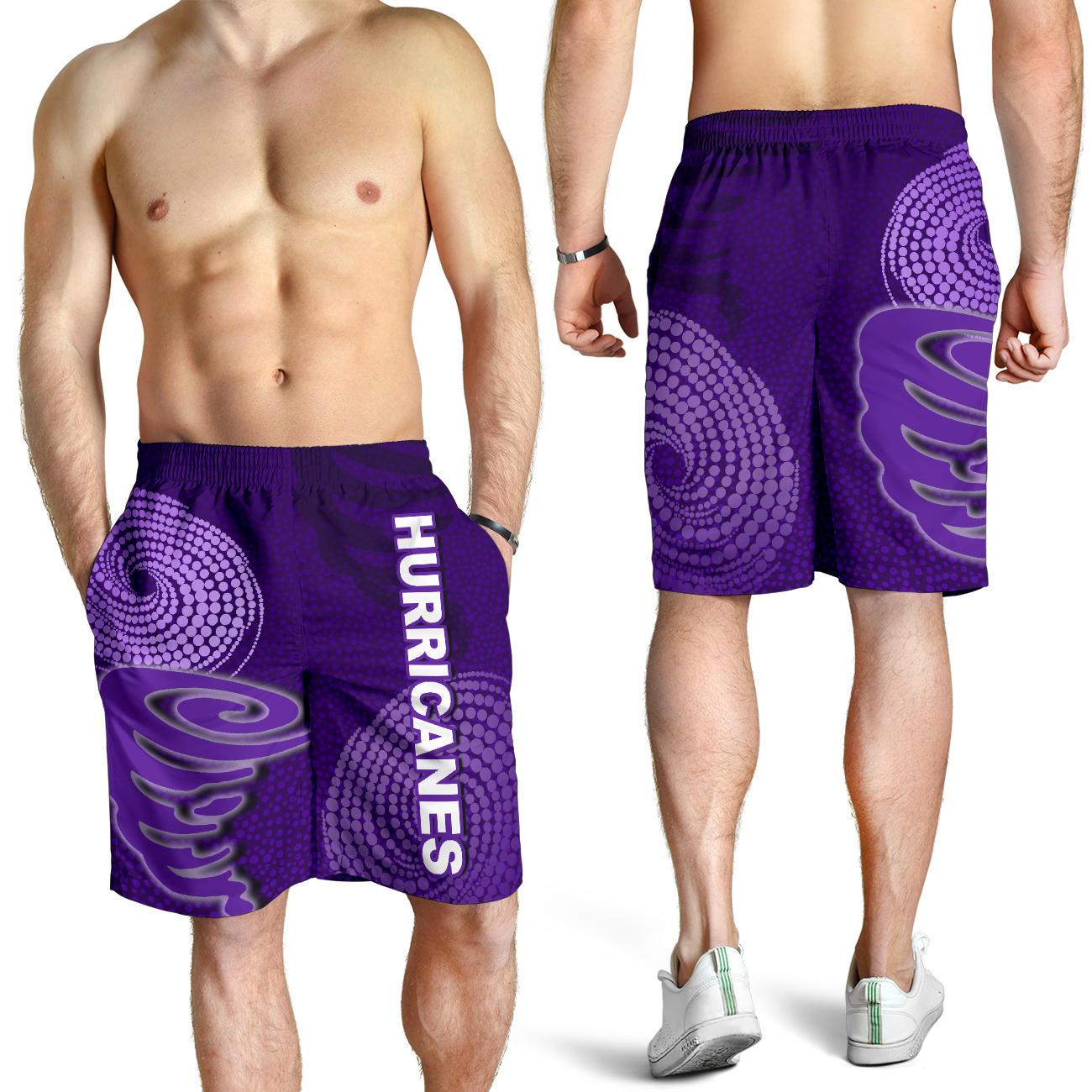 Hobart Hurricanes Cricket All Over Print Men's Shorts - Vibe Hoodie Shop