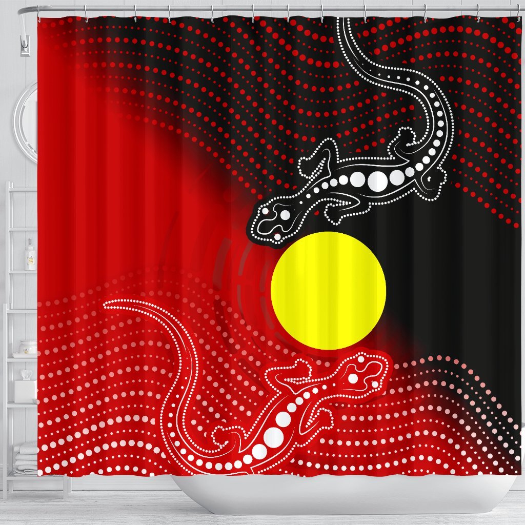 aboriginal-shower-curtain-two-indigenous-lizard