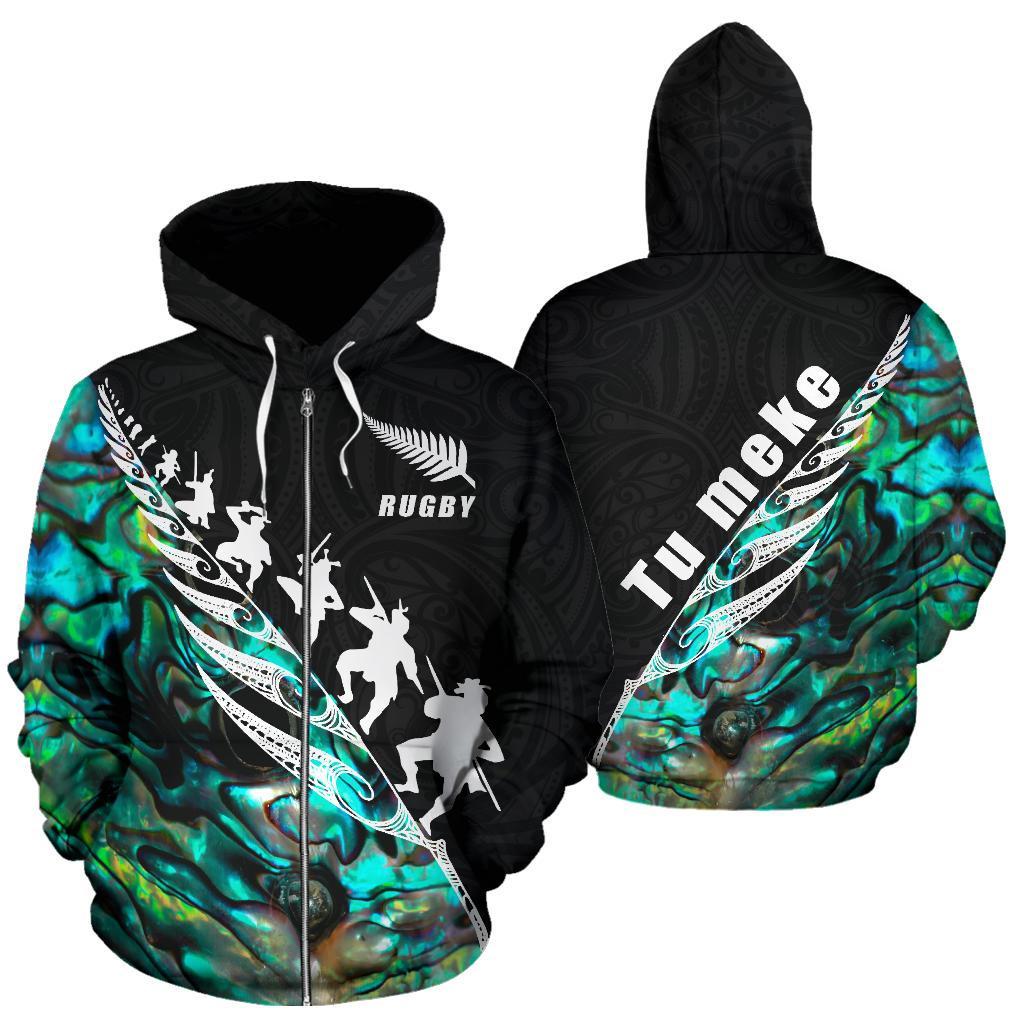 New Zealand Rugby Haka Fern Hoodie, Paua Shell Tu Meke Pullover Hoodie - Vibe Hoodie Shop