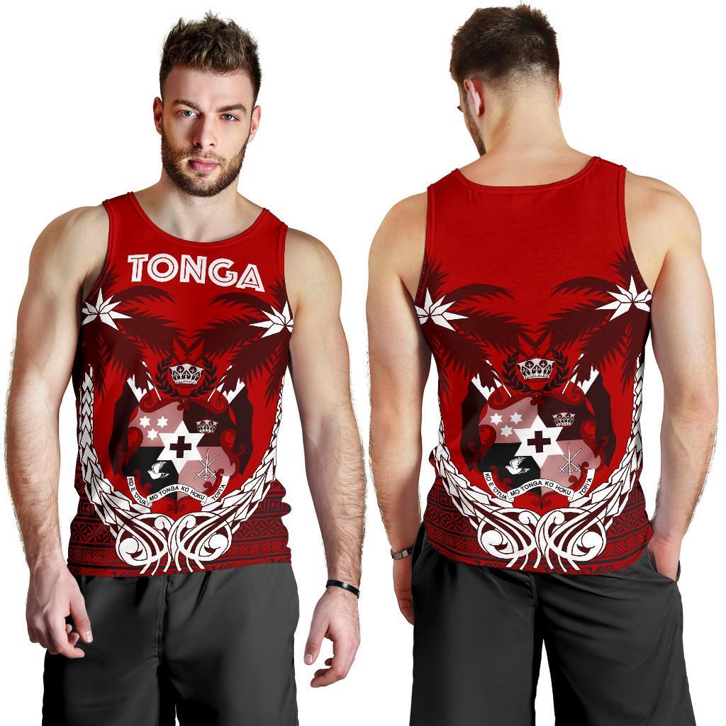 Tonga Polynesian Coconut Men's Tank Top - Vibe Hoodie Shop