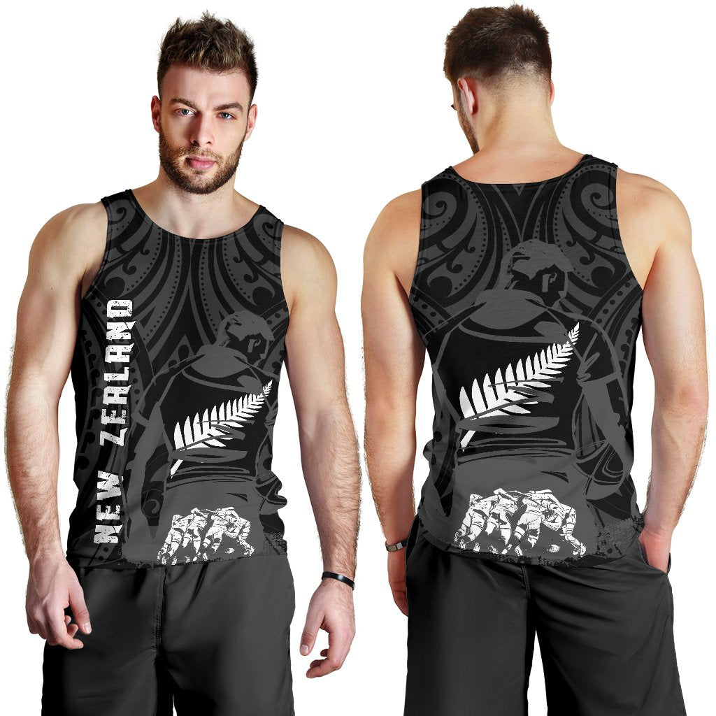 New Zealand Flag Men's Tank Top - Rugby Winner - Vibe Hoodie Shop