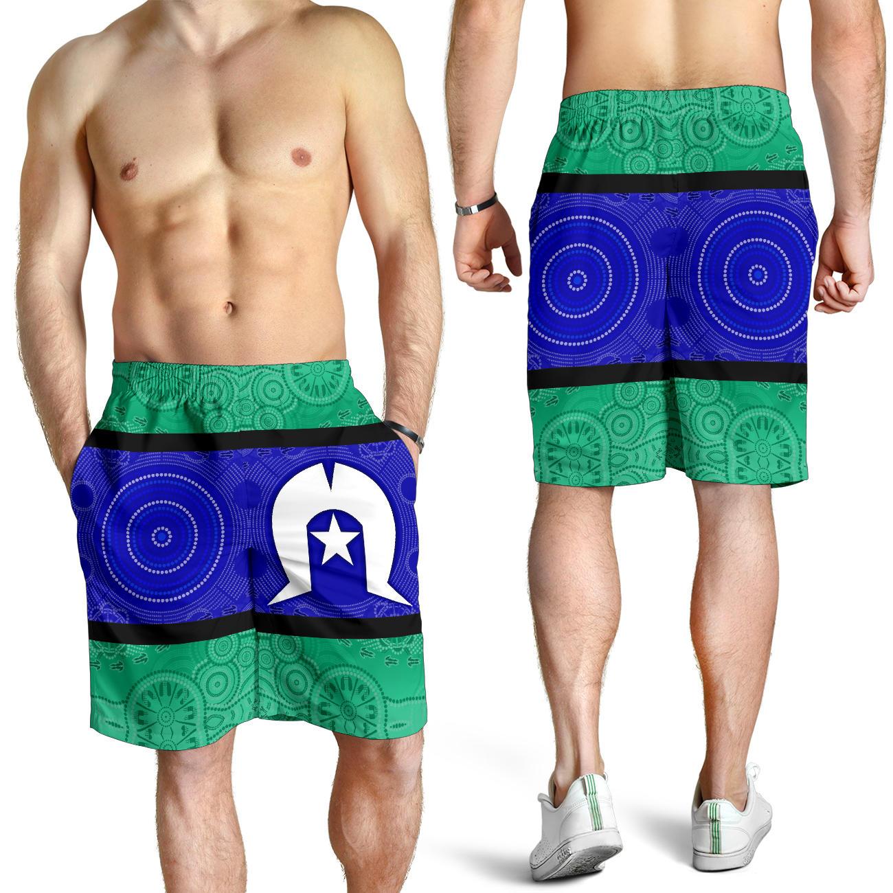 Men's Shorts, Torres Strait Islands Aboriginal Patterns - Vibe Hoodie Shop