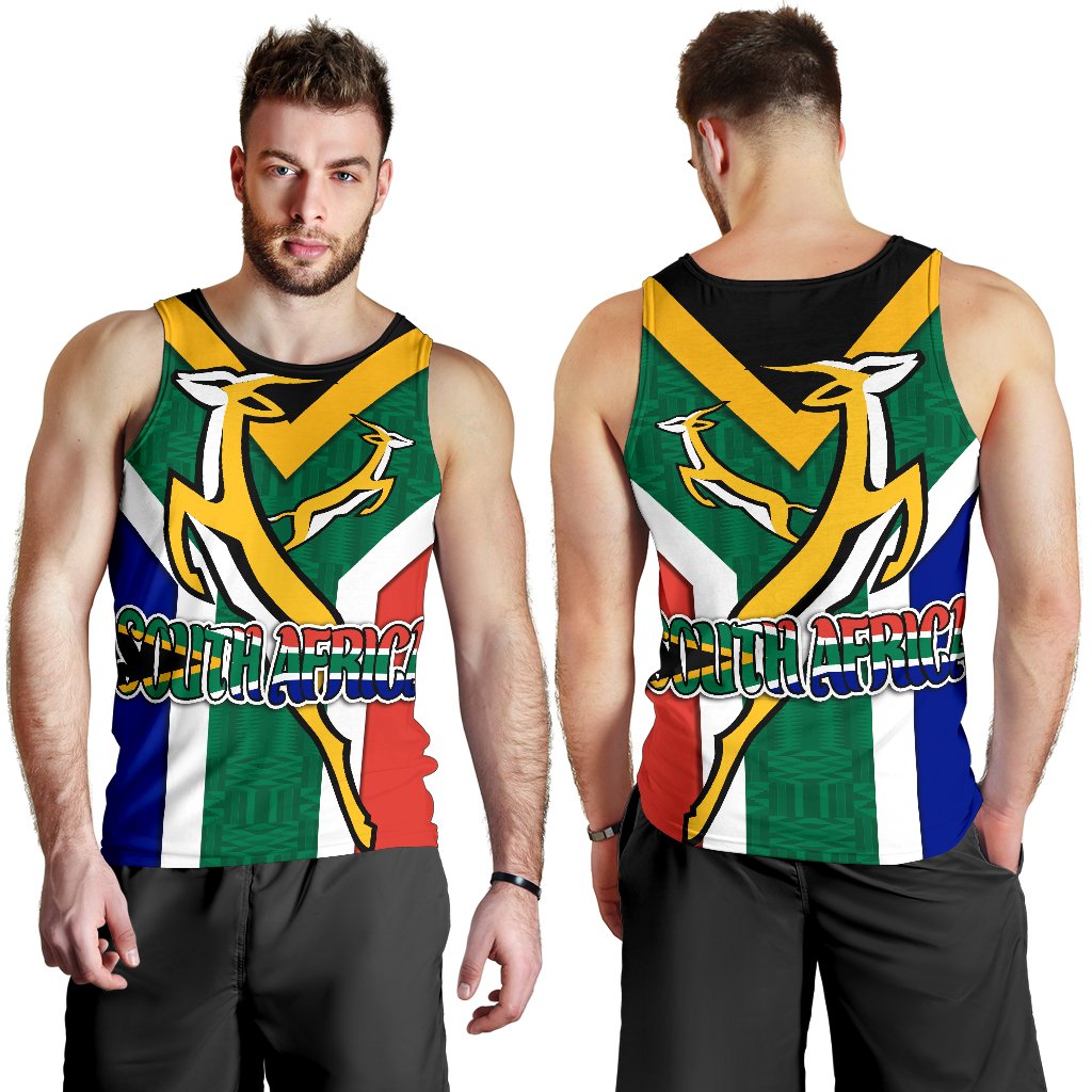 South Africa Men Tank Top Springboks Rugby Be Proud - Vibe Hoodie Shop