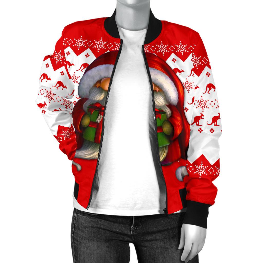 Australia Christmas Bomber Jacket - Christmas Gnome Jacket - Vibe Hoodie Shop