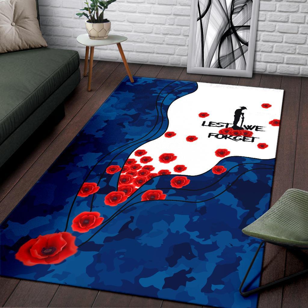 ANZAC Lest We Forget Area Rug - Australian Flag Color - - Vibe Hoodie Shop