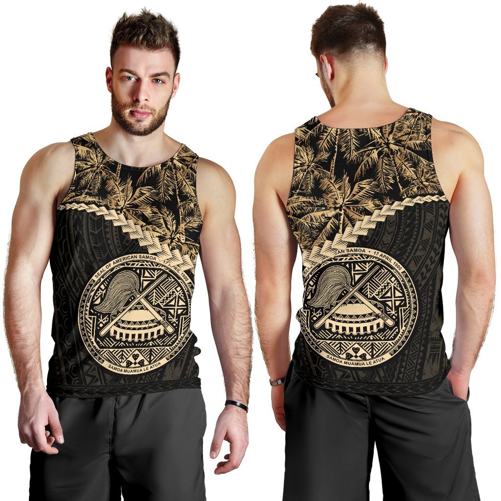 American Samoa Men's Tank Top Golden Coconut - Vibe Hoodie Shop