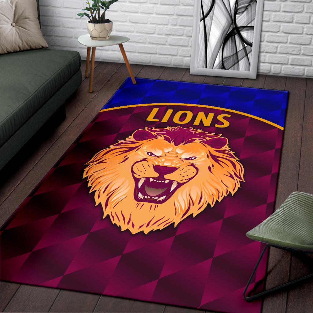 Brisbane Lions Area Rug Powerful - Vibe Hoodie Shop