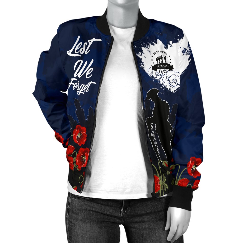 ANZAC Day Women' Bomber Jacket - Australia ANZAC Day 2021 - Vibe Hoodie Shop