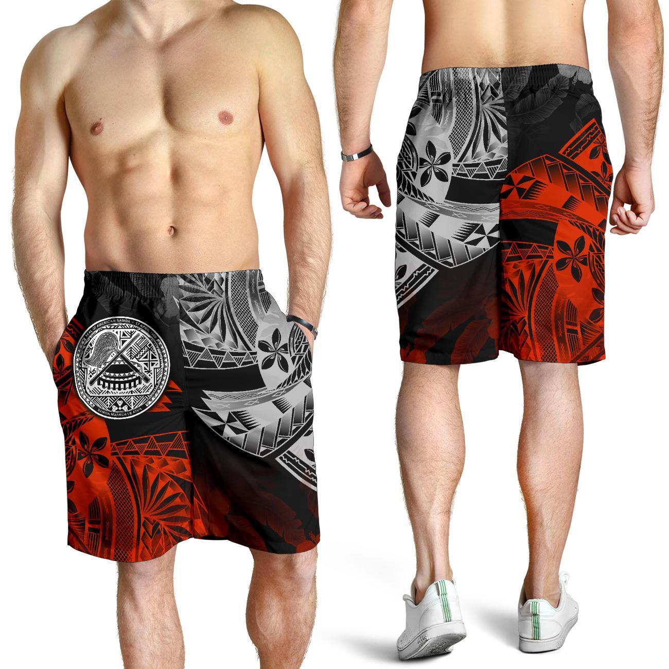 American Samoa Men's Shorts - Vintage Polynesian Style - Vibe Hoodie Shop