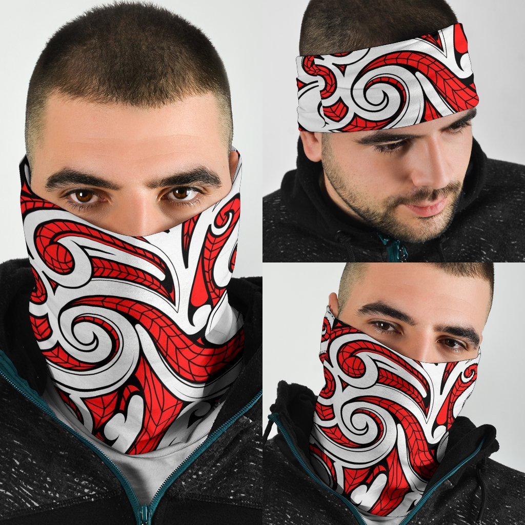 New Zealand Maori Tribal Ornament Bandana - Red - Vibe Hoodie Shop