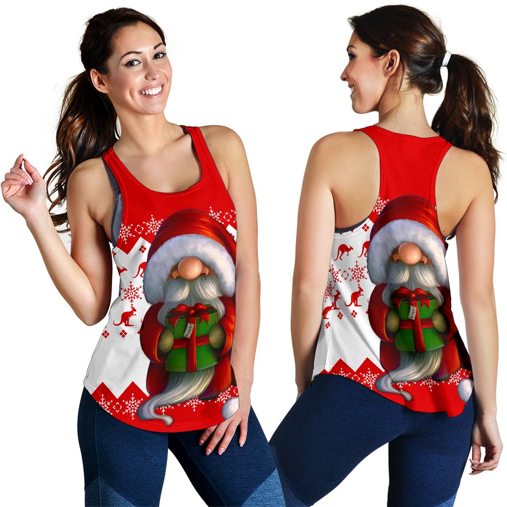 Australia Christmas Racerback Tank - Christmas Gnome Tank Top - Vibe Hoodie Shop