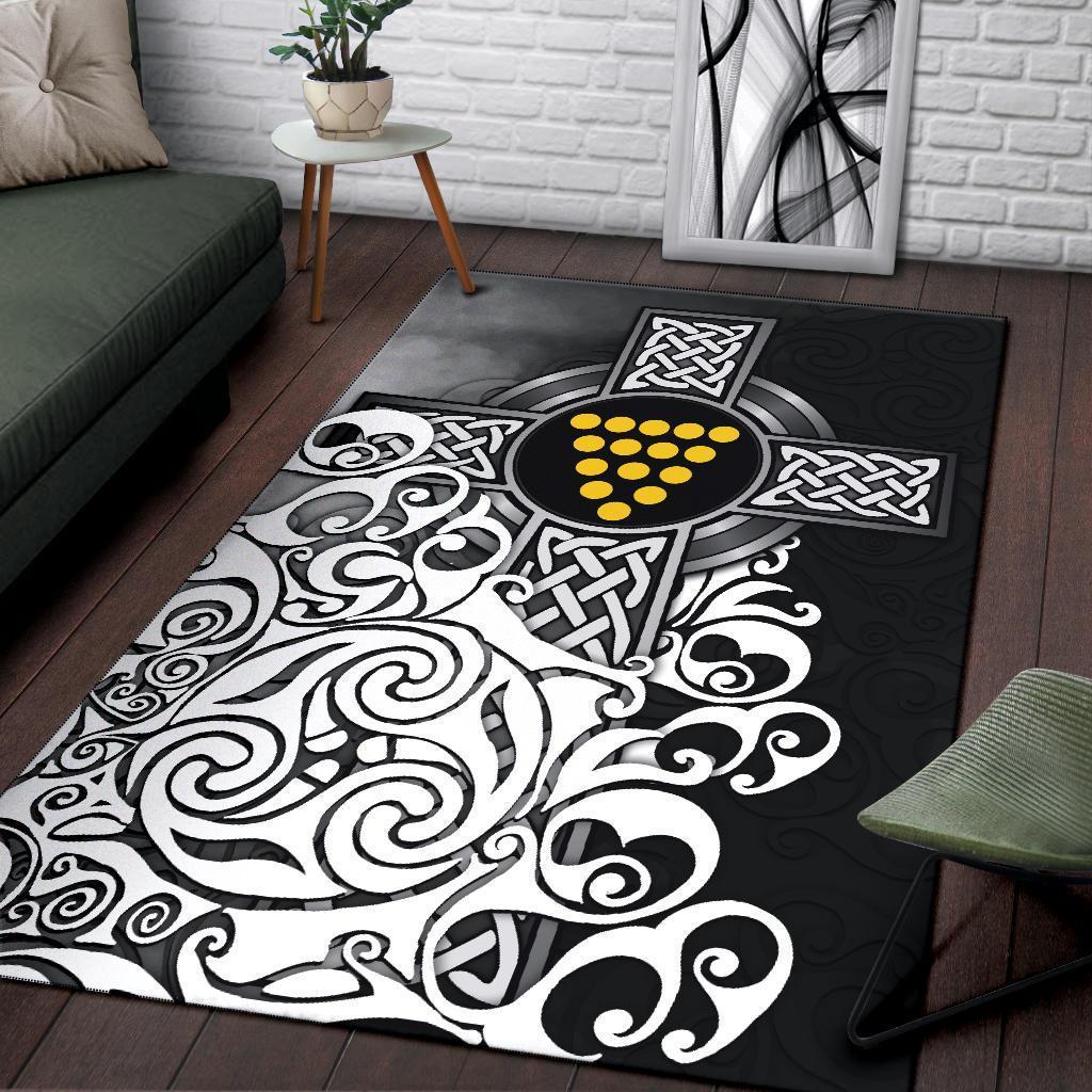 Cornwall Area Rug - Duke Of Cornwall Flag With Celtic Cross - Vibe Hoodie Shop