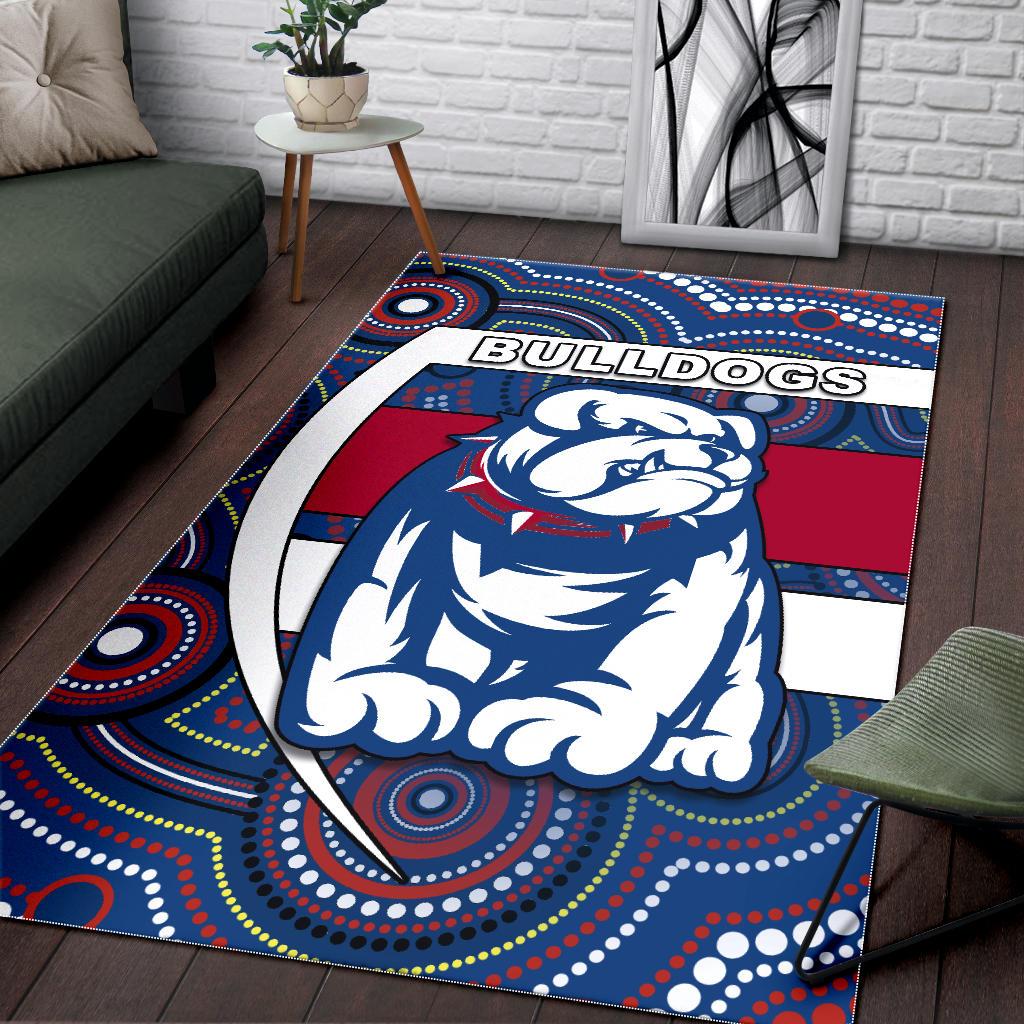 Western Football Bulldogs Area Rug Redamancy Indigenous Australian - Vibe Hoodie Shop