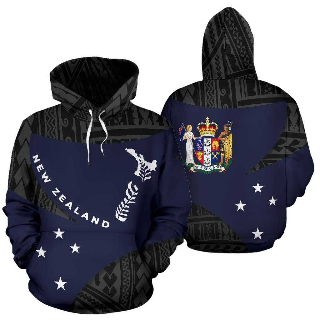 Endless New Zealand Navy Hoodie Maori Tattoo - Vibe Hoodie Shop