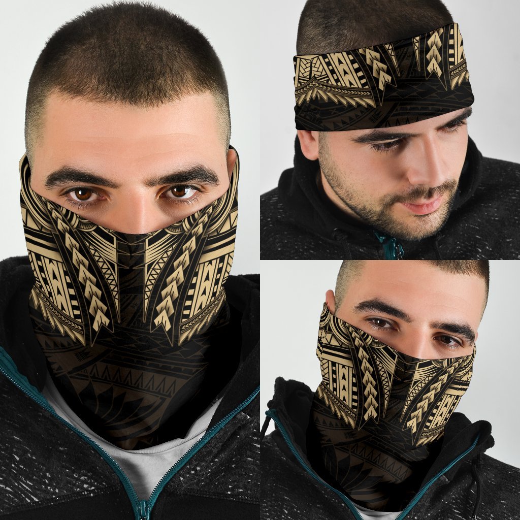 New Zealand Dragon Maori Tattoo Bandana - Gold - Vibe Hoodie Shop