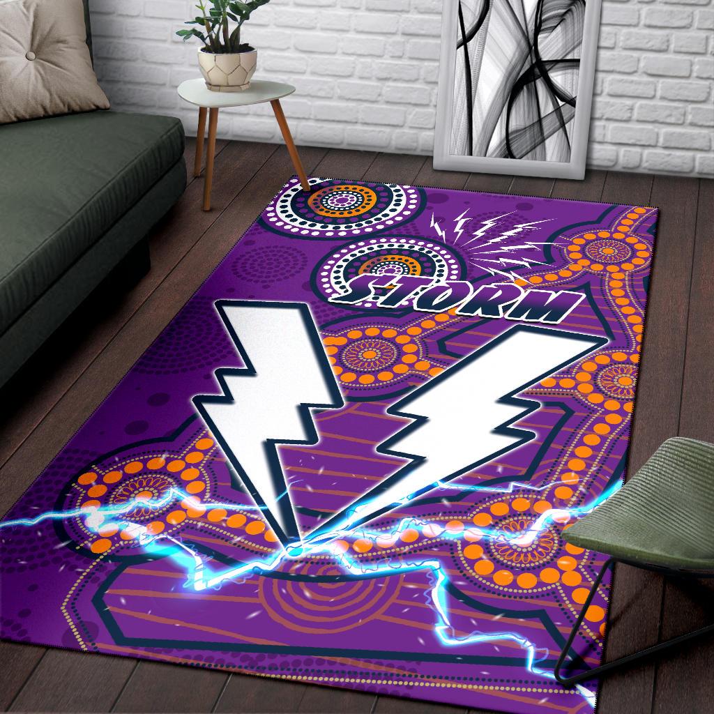 Storm Area Rug Melbourne Indigenous Thunder - Vibe Hoodie Shop