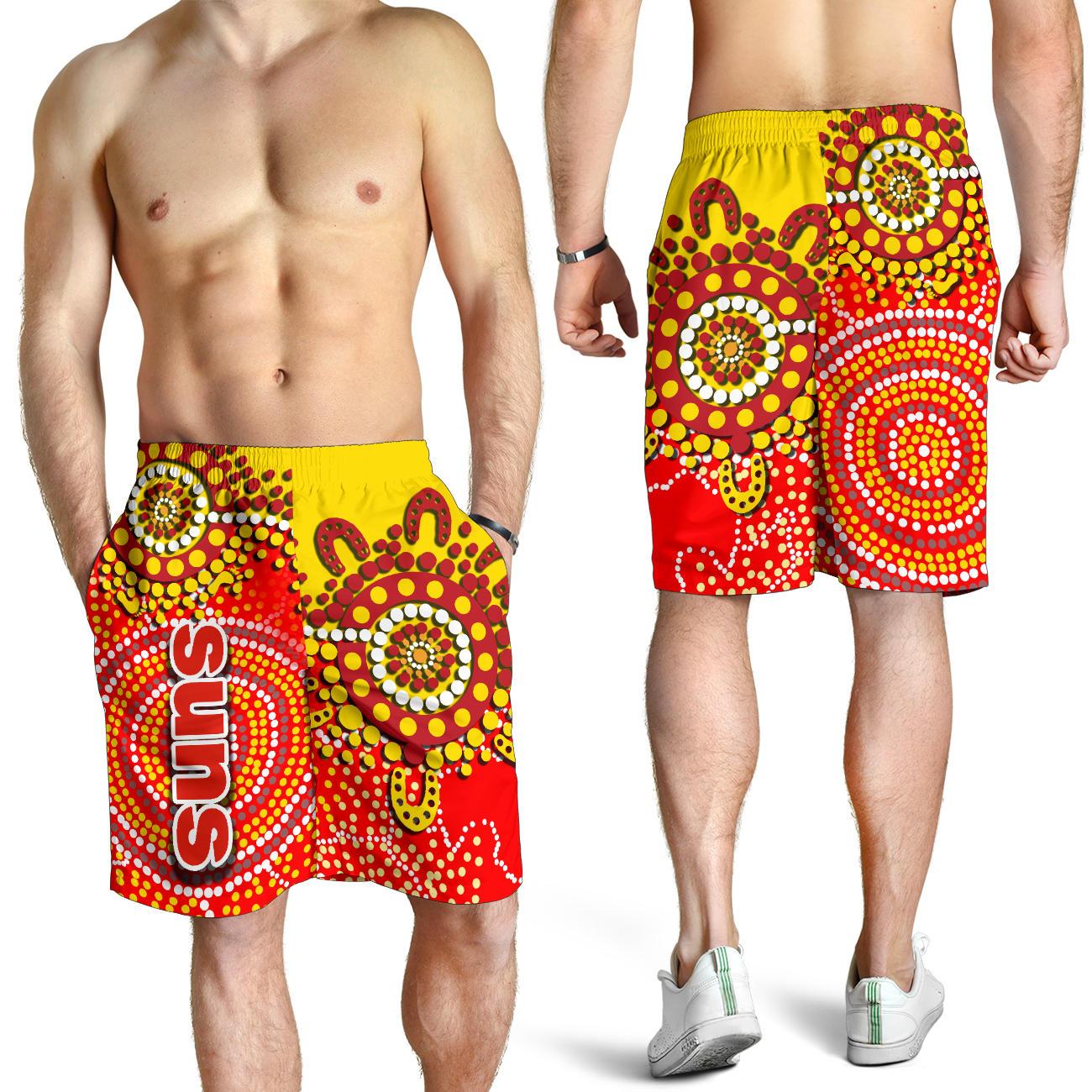 Gold Coast All Over Print Men's Shorts Suns Aboriginal - Vibe Hoodie Shop