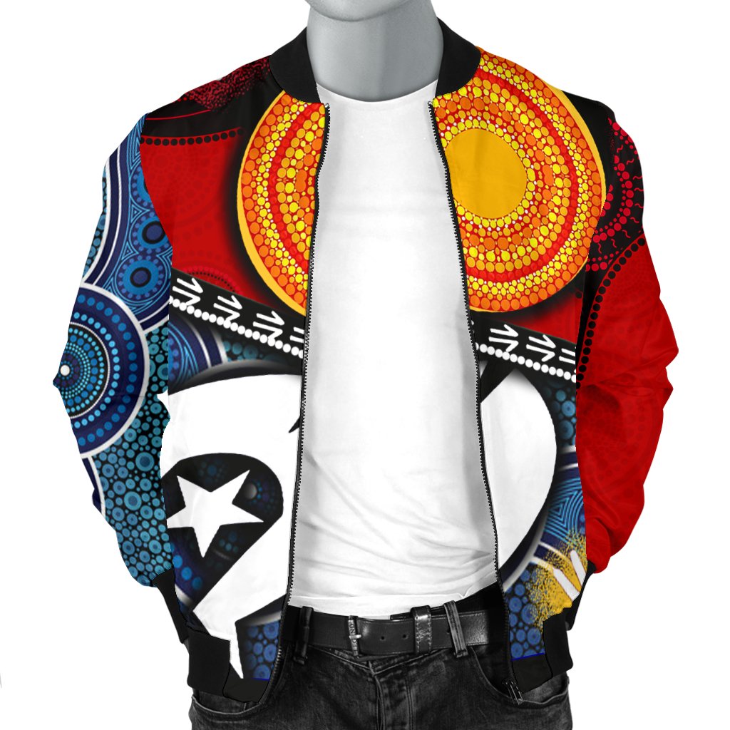 Bomber Jacket - Australian NAIDOC Aboriginal and Torres Strait Islands Flags - Vibe Hoodie Shop