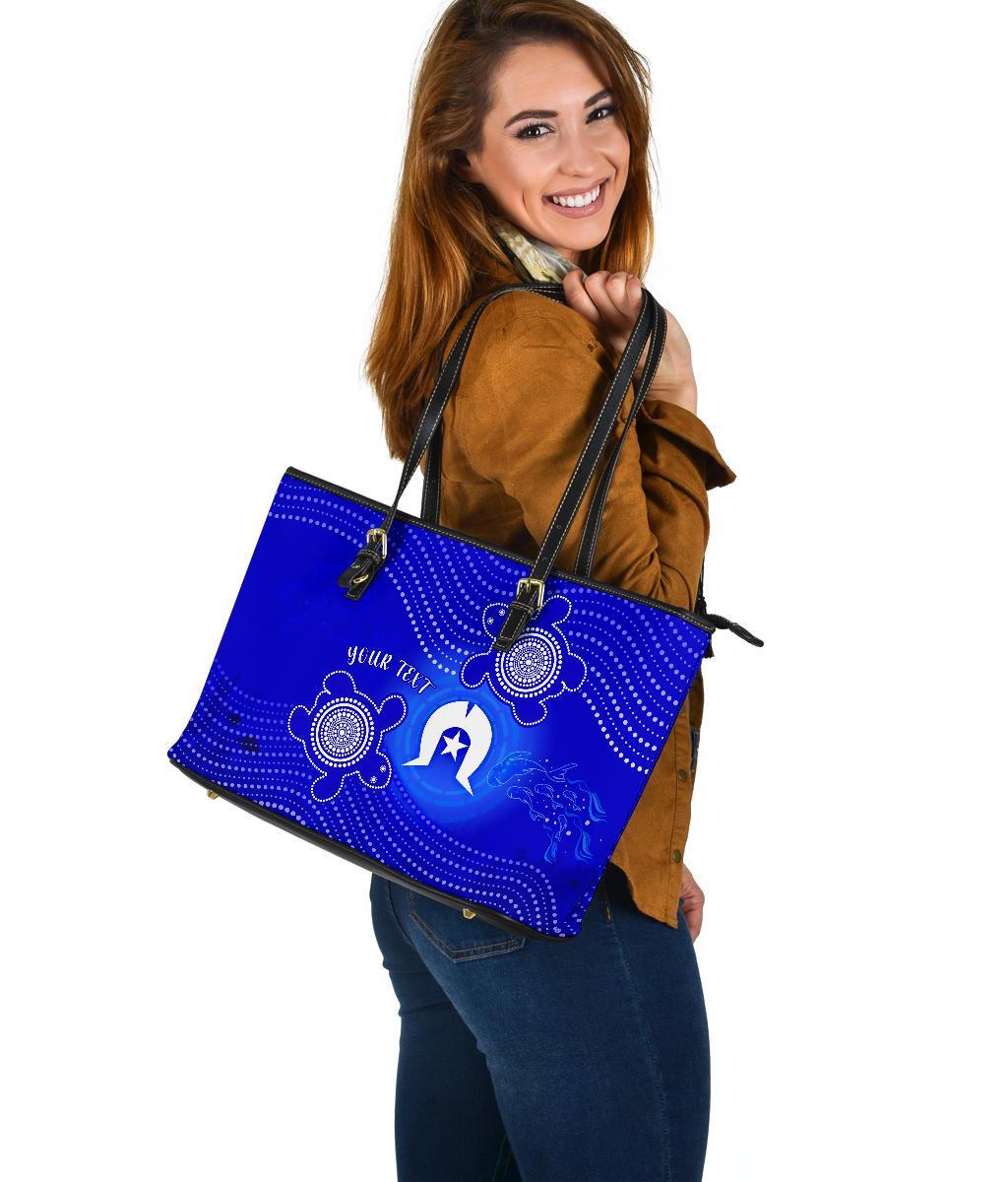 custom-torres-strait-islanders-large-leather-tote-torres-symbol-with-indigenous-turtle