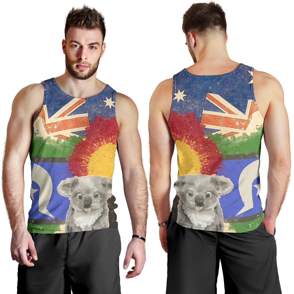 Men's Tank Top - Flag Combination with Koala - Vibe Hoodie Shop